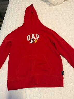 GAP Red Hoodie with Mickey Mouse Accent